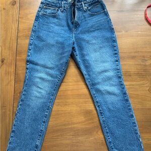 Good American Blue Straight Leg Jeans
